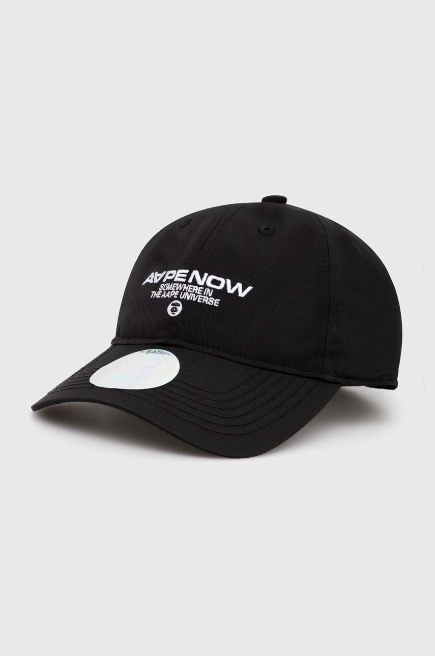 Kapa AAPE by A Bathing Ape AAPE Cap with Applique Črna | AAPCPM5255XXM, 0