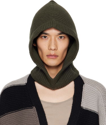 Klobuk Rick Owens Rick Owens Concordians Cashmere Knit Hood Zelena | RU02E1481 WSBR, 0