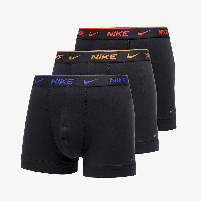 Boksarice Nike DRI-FIT Everyday Cotton Stretch Trunk 3-Pack Black Črna | 0000KE1008-EXZ