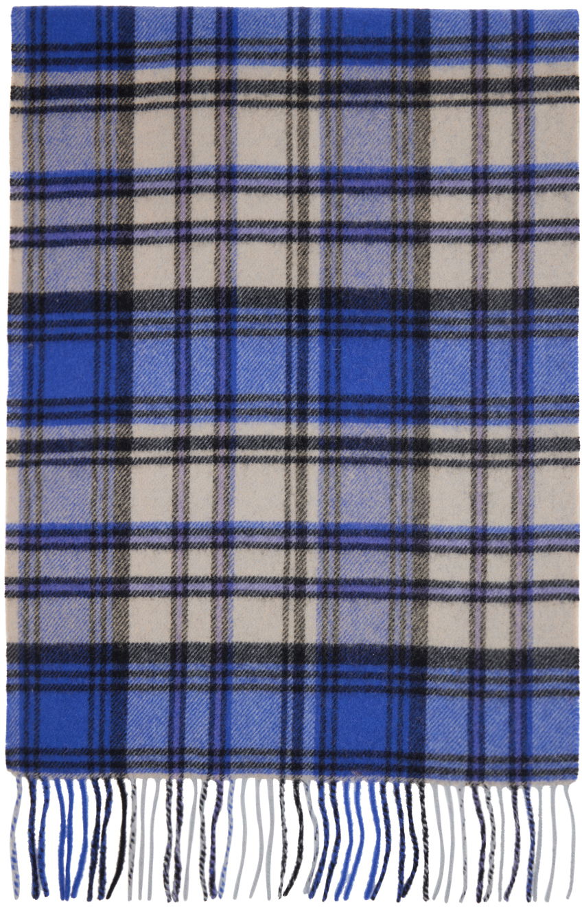 Šala ADER ERROR Plaid Muffler Scarf Modra | BMADFWAC0401BL, 1