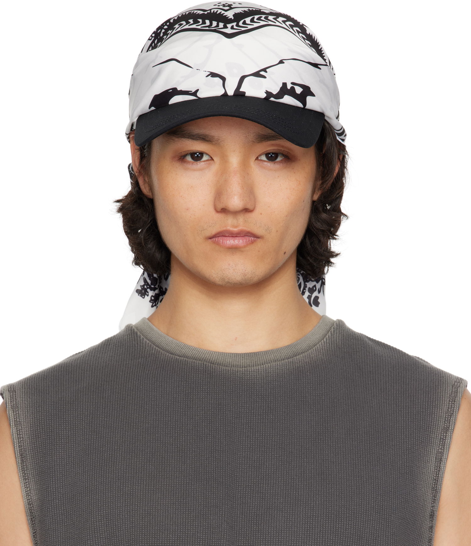 Kapa We11done We11done Bandana Scarf Cap Črna | WD-AH1-25-435-U-WH, 0