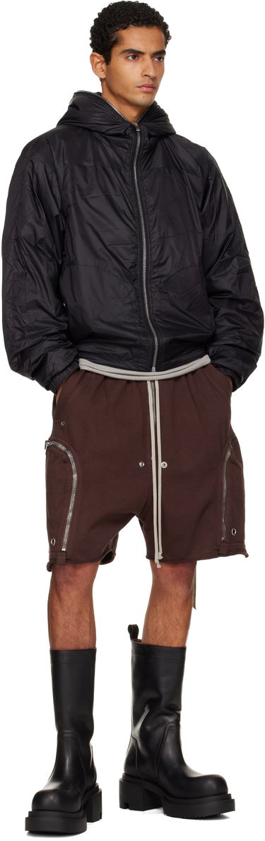 Kratke hlače Rick Owens Rick Owens DRKSHDW Concordians Bauhaus Drawstring Zipped Cargo Shorts with Raw Hem Rjava | DU02E7389 RIG, 3