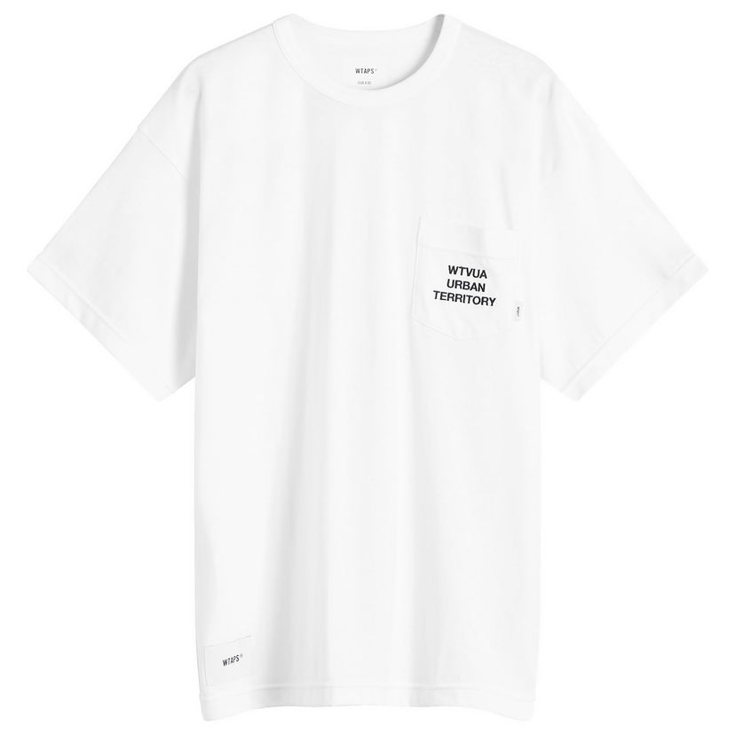Majica WTAPS Embroidered Pocket T-Shirt Bela | 242ATDT-CSM15-WHT
