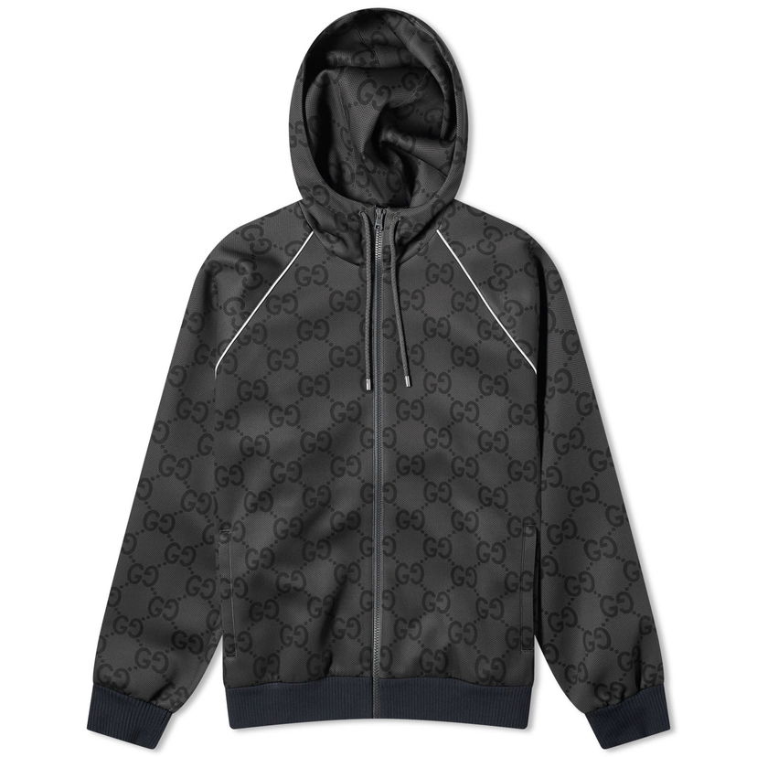 Jakna Gucci Light Neoprene Jumbo GG Hooded Jacket Siva | 771619-XJF52-1155