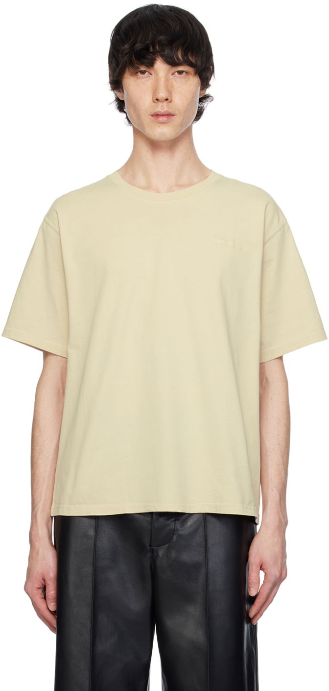 Majica Nanushka Reece T-Shirt Bež | NU23PFTP02273