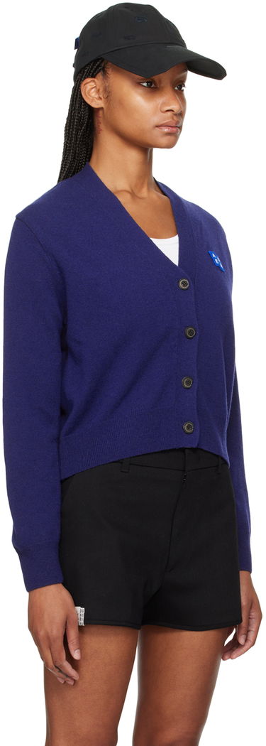 Pleteni pulover ADER ERROR TRS Tag Cropped Cardigan Modra | BMSGFYKT0701NV, 1