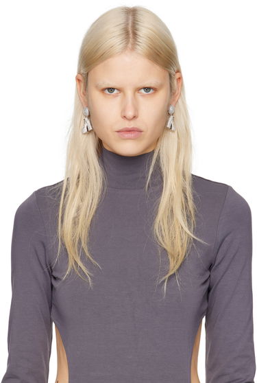Uhani Marc Jacobs Marc Jacobs Kiki Crystal Platform Boots Drop Earrings Kovinski | 2R3JER001J77, 2