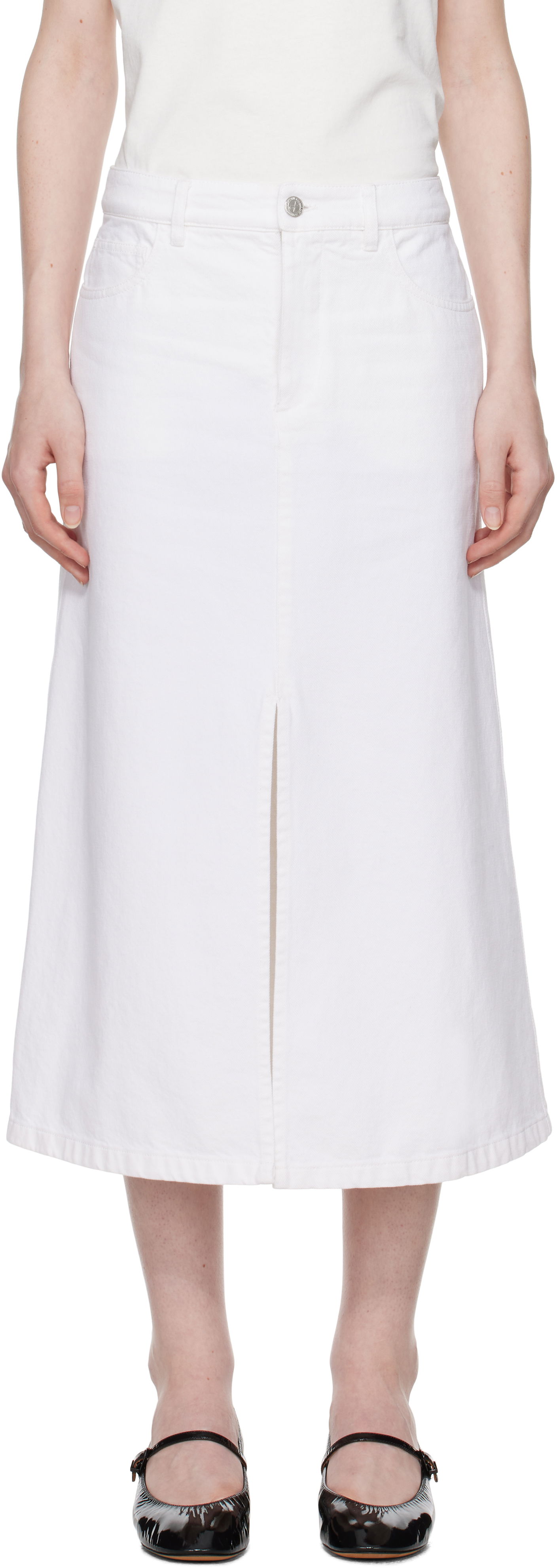 Krila A.P.C. Denim Midi Skirt with Front Slit Bela | COGZV-F06423, 0