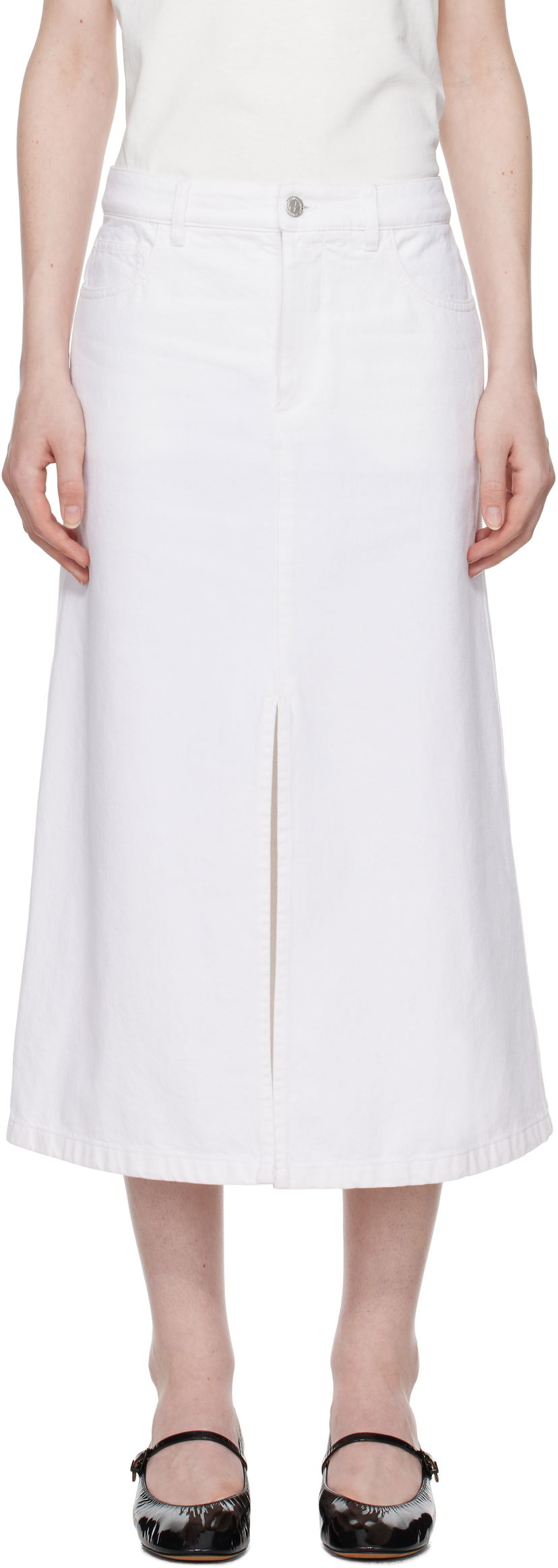 Krila A.P.C. Denim Midi Skirt with Front Slit Bela | COGZV-F06423
