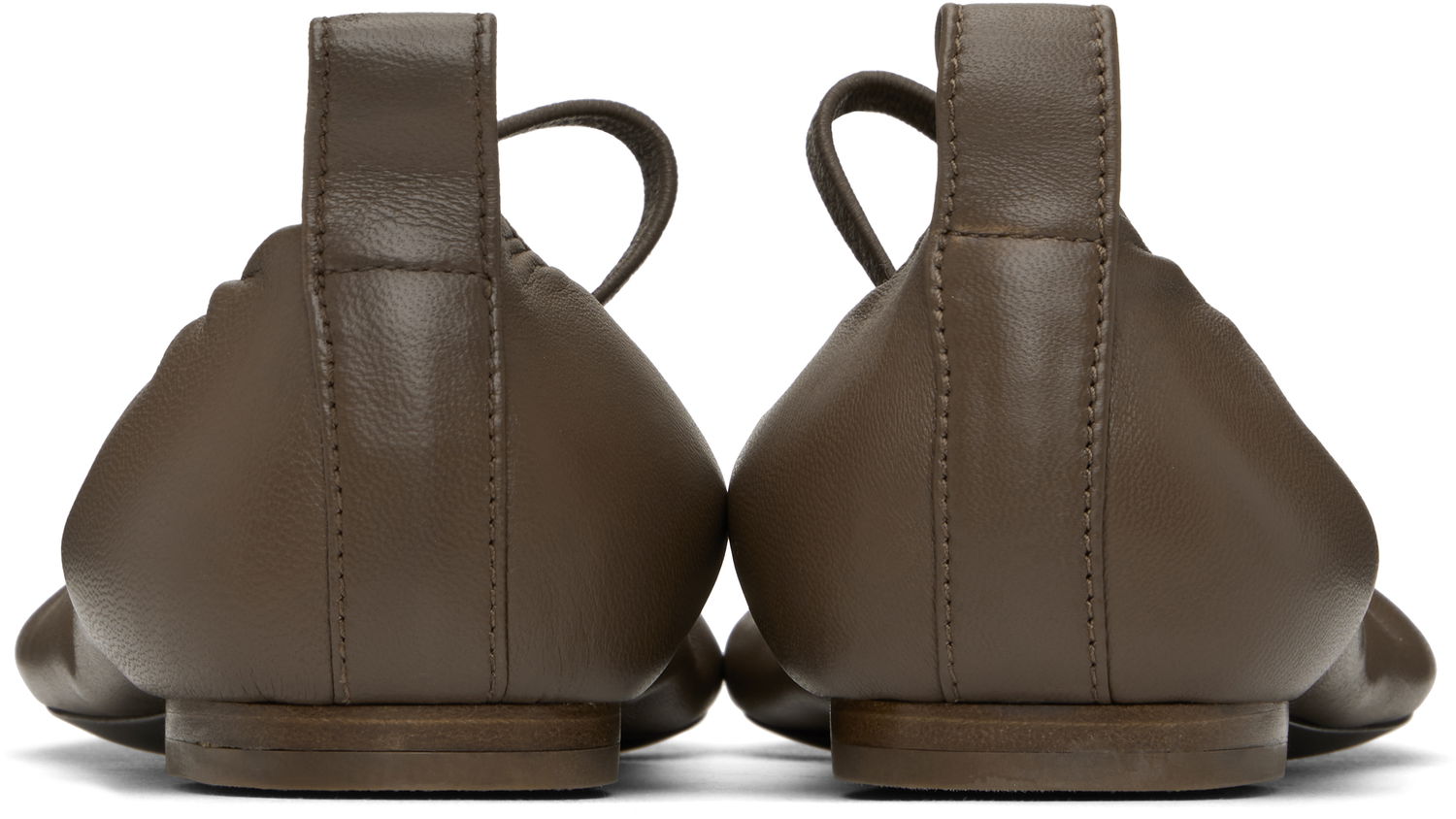 Superge in čevlji LEMAIRE Square Toe Ballerina Flats Zelena | FO0138 LL0115, 1