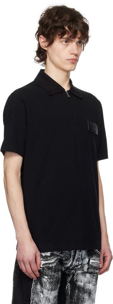 Polo majica Balmain Balmain Logo Patch Polo Črna | EH1GC027BC92, 1