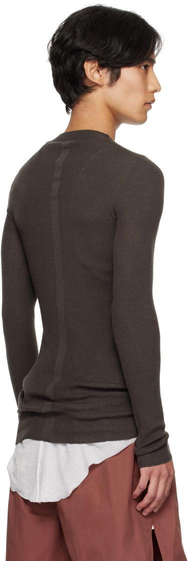 Pleteni pulover Rick Owens Rick Owens Concordians Ribbed Sweater Rjava | RU02E1637 RIBM, 2