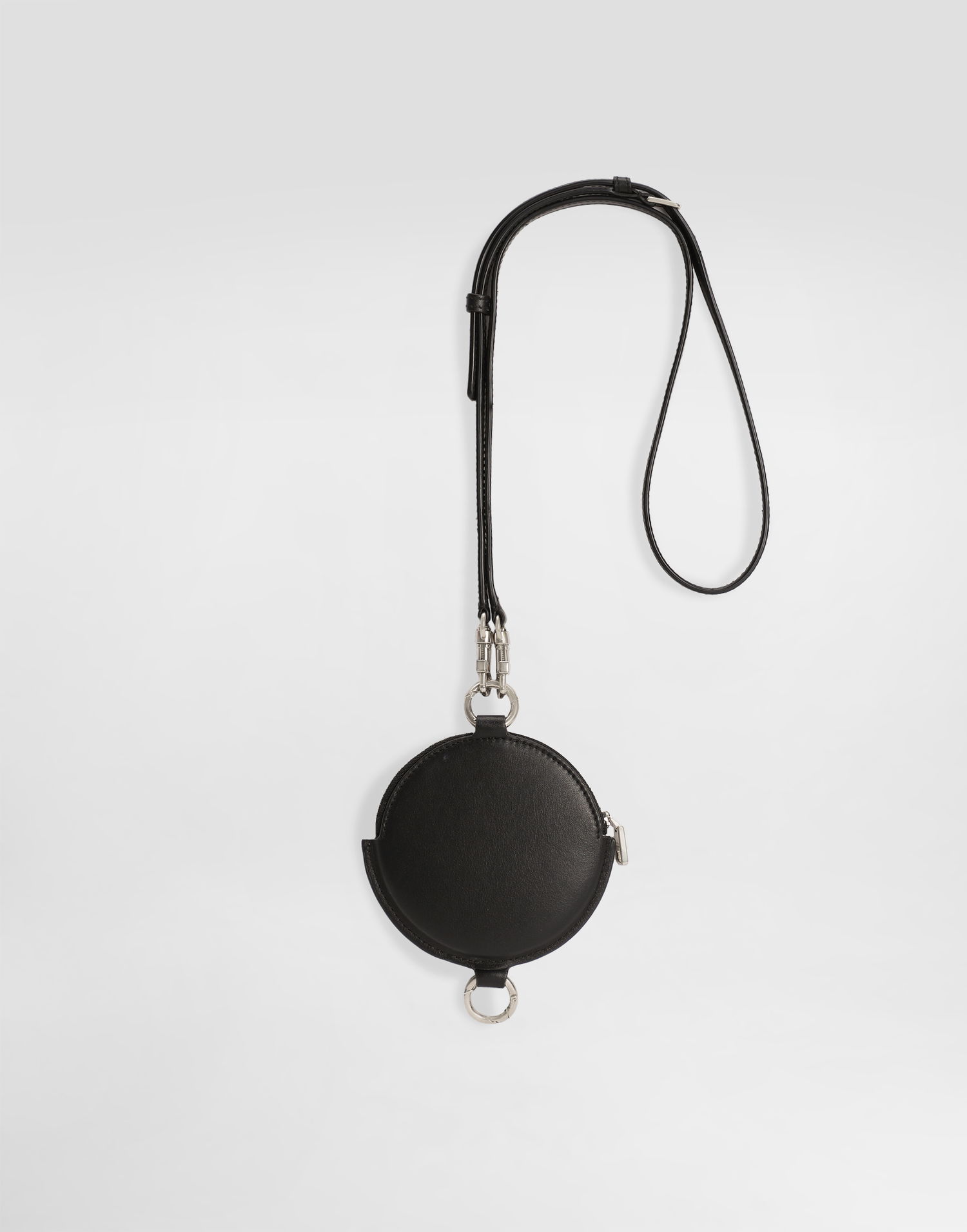 Denarnica Dolce & Gabbana Dolce & Gabbana Calfskin Round Coin Purse with Strap Črna | BP3344A6E4880999, 1
