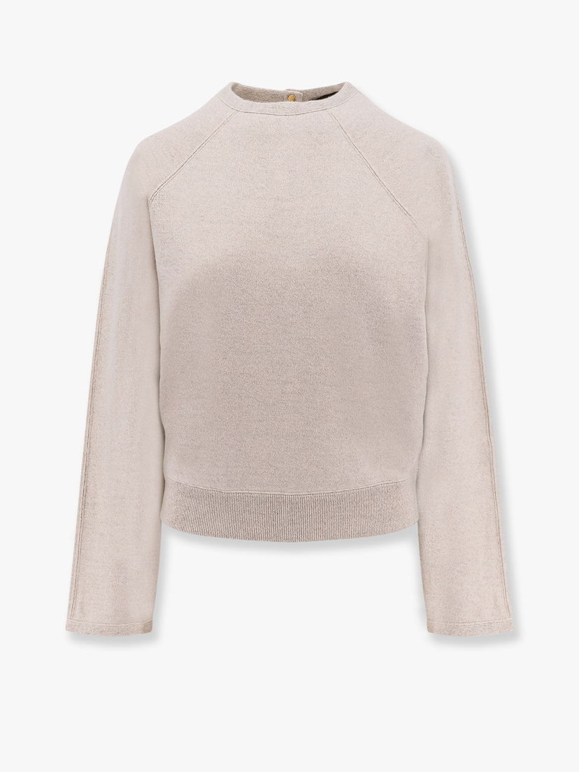 Pleteni pulover Loro Piana Loro Piana Brienno Cropped Sweater Bež | FAP0750A0JV