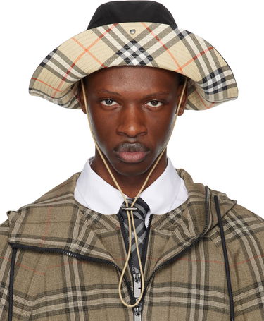 Klobuk Burberry Burberry Check Brim Gabardine Bucket Hat Bež | 8112364, 0
