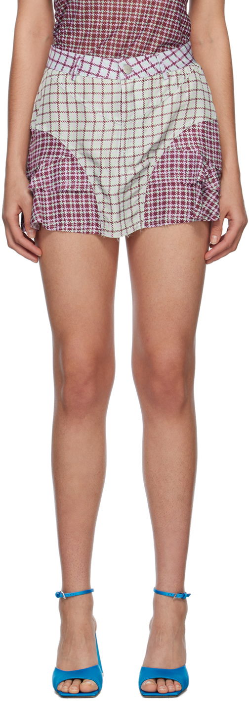 Krila Miaou Miaou Houndstooth Miniskirt Večbarvna | 4030TAFBRS