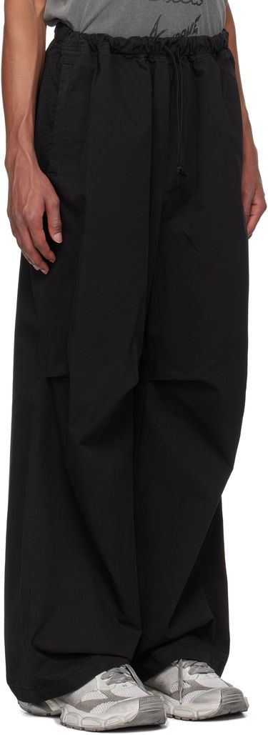 Cargo hlače We11done We11done Tucked Wide Trousers Črna | WD-PT3-24-262-U-BK, 4