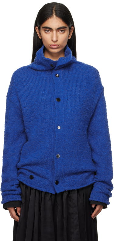 Pleteni pulover ADER ERROR Turtleneck Cardigan Modra | BN01FWKT0704BL, 0