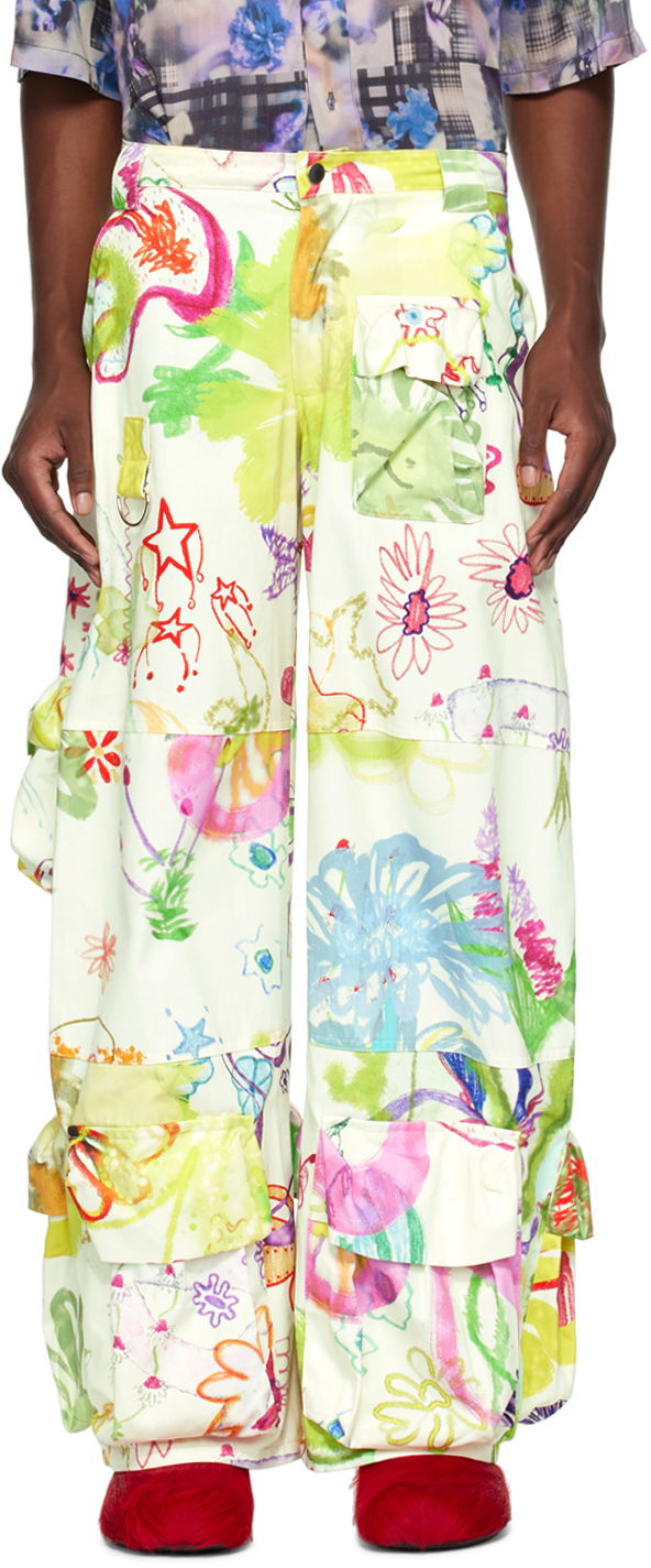 Cargo hlače Collina Strada Collina Strada Garden Print Cargo Pants Večbarvna | XX6407