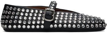 Oblačila Alaïa ALAÏA Lambskin Ballerina Flats with Strass Črna | AA3A029CK116, 0