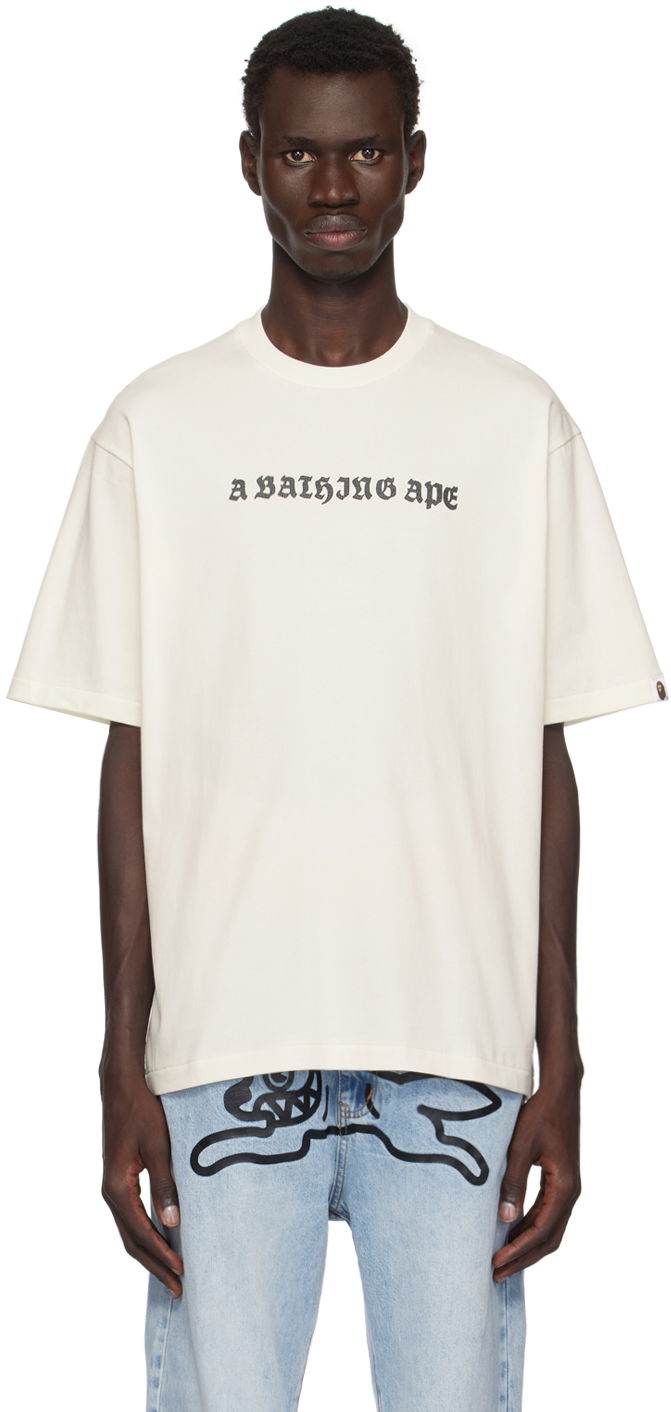 Majica BAPE Gothic Logo Relaxed Fit T-shirt Bela | 001TEK801308M