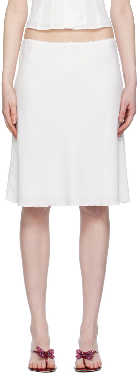 Krila GUIZIO Guizio Paloma Midi Skirt Bela | C00304W016