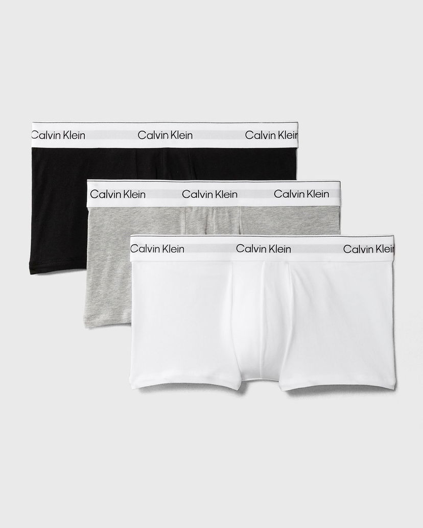 Boksarice CALVIN KLEIN Calvin Klein Low Rise Trunk Underwear 3-Pack Bela | LV00NB4389MP1