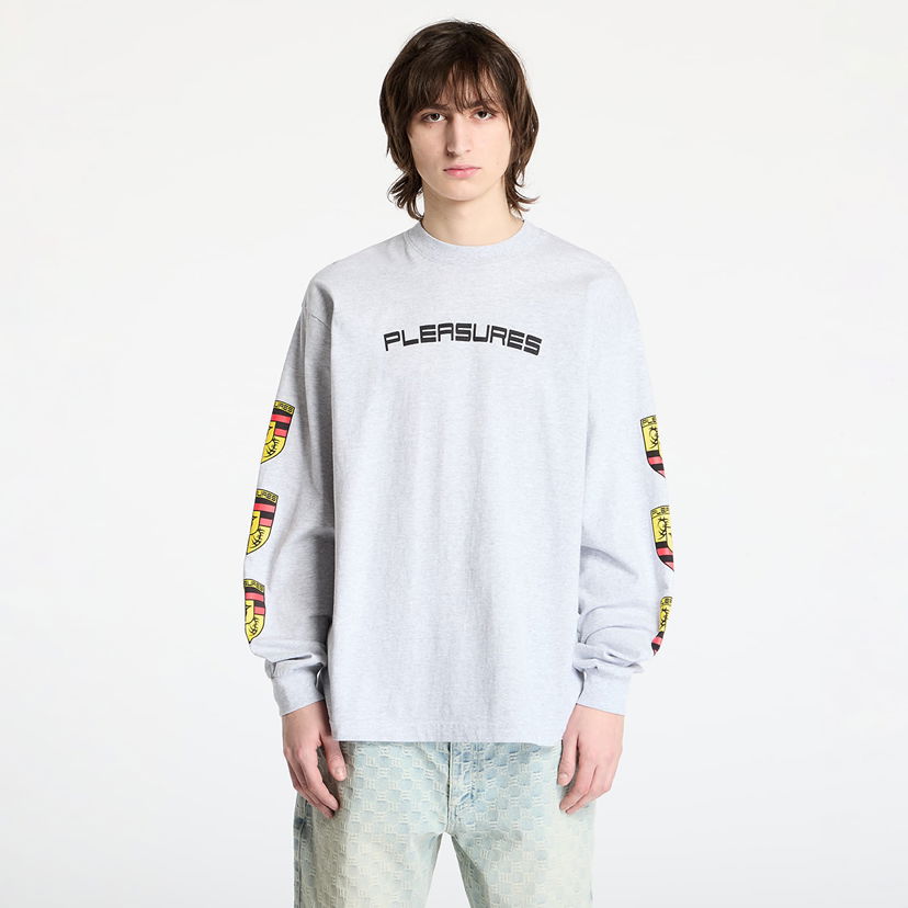 Majica Pleasures PLEASURES Fast Life Long Sleeve T-Shirt Siva | P25SP058 GREY