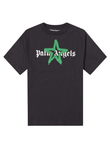 Majica Palm Angels Star Sprayed Logo Tee Črna | PMAA001C99JER0241055