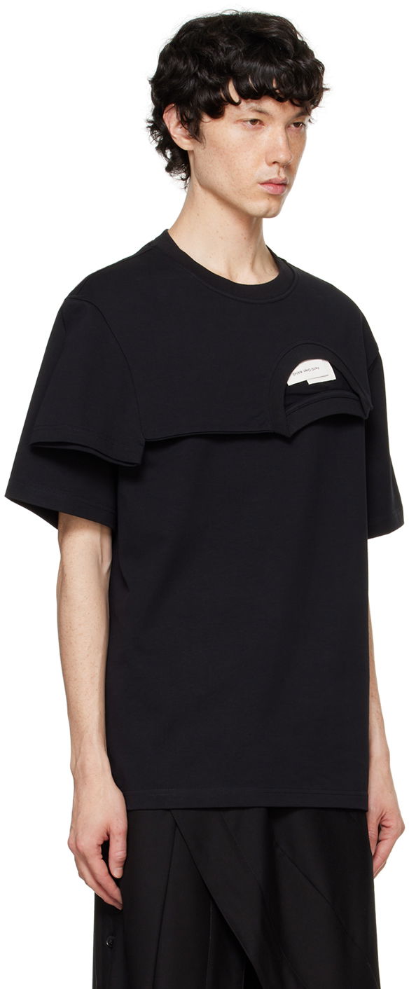 Majica Feng Chen Wang Feng Chen Wang Double Collar T-Shirt Črna | FF12TSH715B, 1