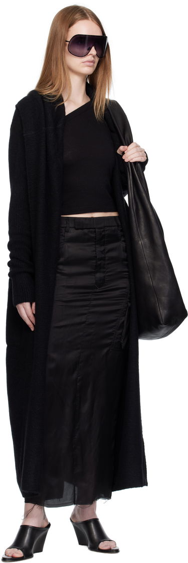 Pleteni pulover Rick Owens Rick Owens Concordians Long Cardigan Črna | RP02E4667 KWP, 4