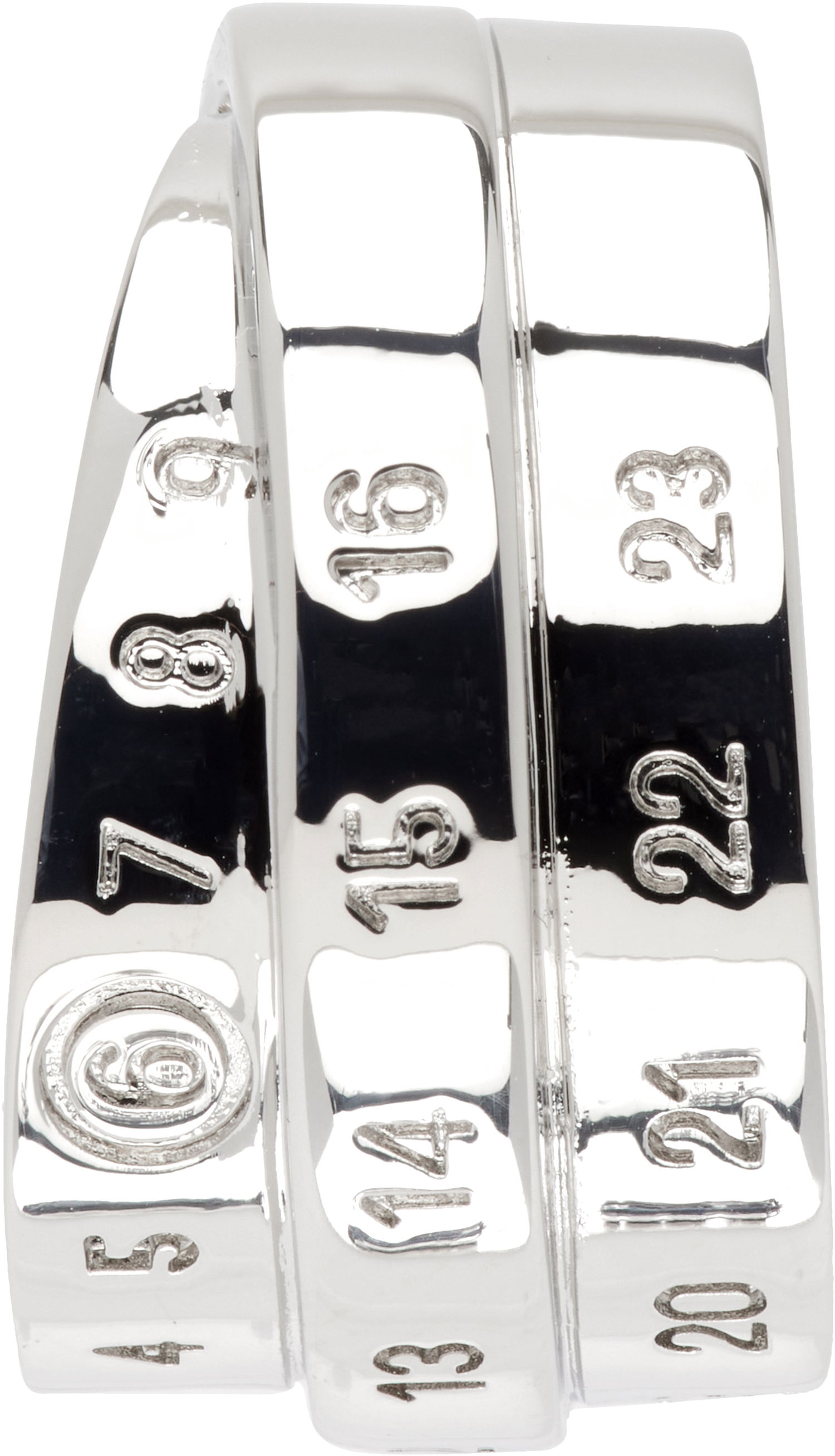 Uhani Maison Margiela MM6 Maison Margiela Silver Tone Logo Ear Cuff Kovinski | SM6VG0098 P6627, 0