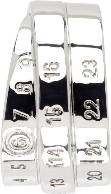 Uhani Maison Margiela MM6 Maison Margiela Silver Tone Logo Ear Cuff Kovinski | SM6VG0098 P6627, 0
