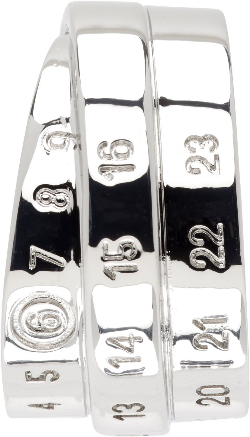 Uhani Maison Margiela MM6 Maison Margiela Silver Tone Logo Ear Cuff Kovinski | SM6VG0098 P6627