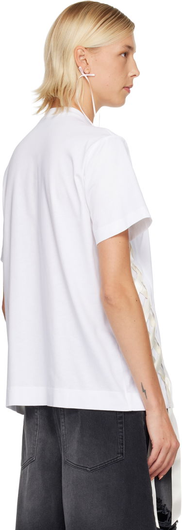 Majica Simone Rocha Simone Rocha Unraveling Ribbon T-shirt Bela | 5368 0553, 2