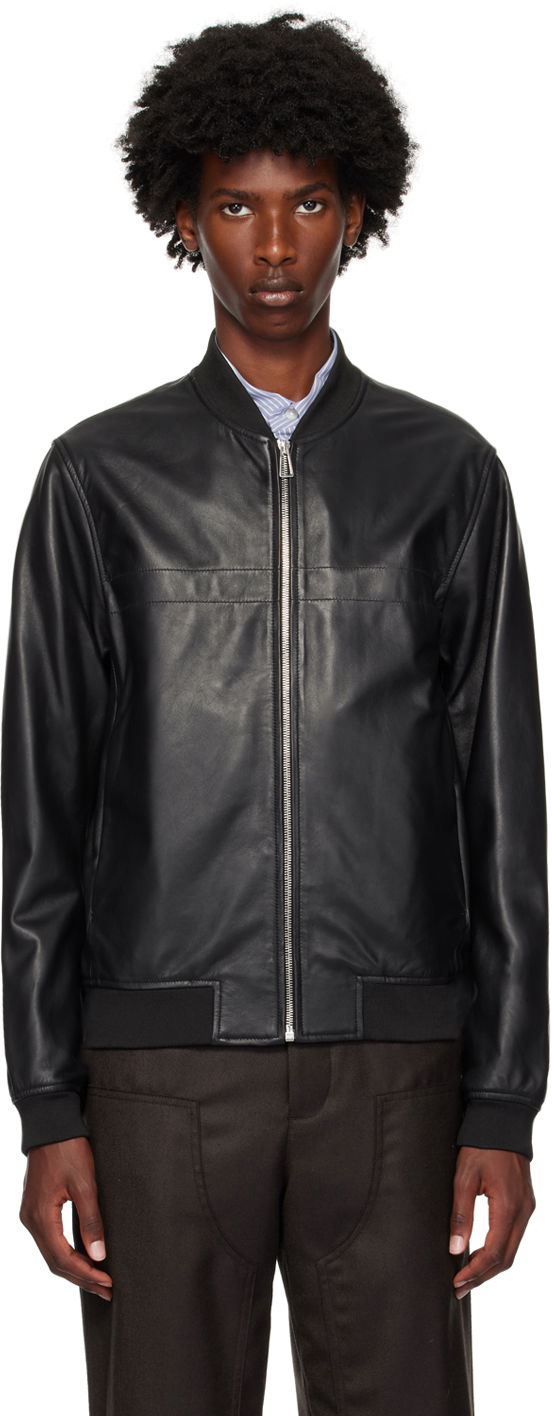 Bomber jakna Paul Smith PS Paul Smith Zip Leather Bomber Jacket Črna | M2R-078ZL-N21450-79