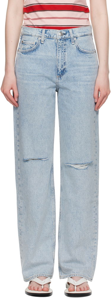 Kavbojke rag & bone rag & bone Shea Relaxed High Rise Jeans Modra | WDD25P1006RGCH, 0