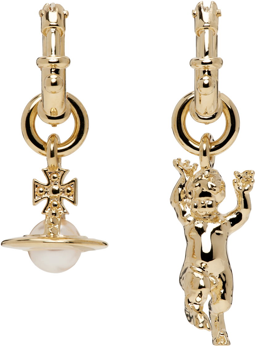 Uhani Vivienne Westwood Anglo Pearl Earrings Kovinski | 62020165-02R107-