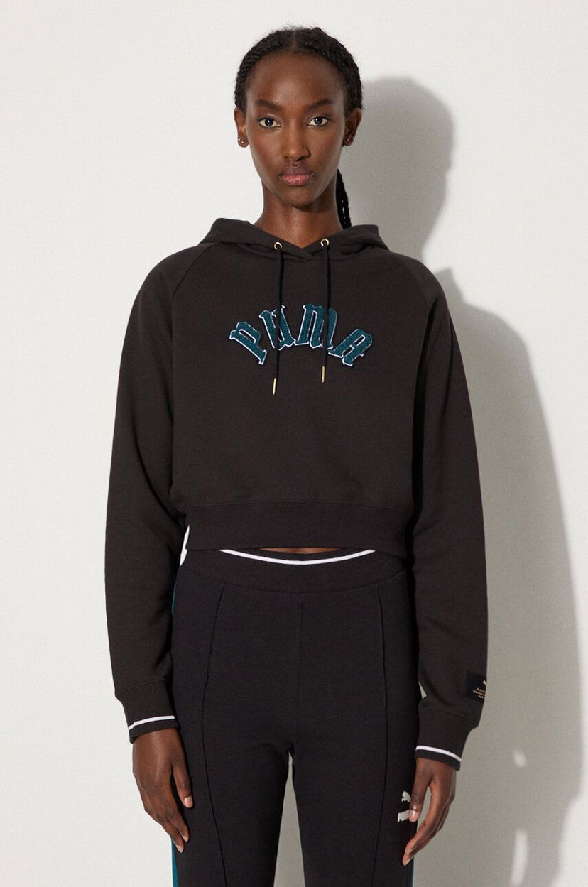 Pulover Puma Hoodie Classics Play Paris Relaxed With application Črna | 627484