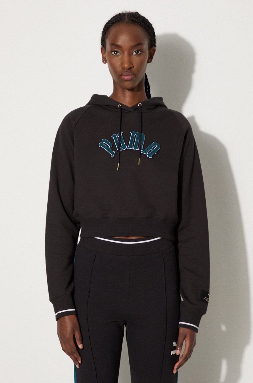 Pulover Puma Hoodie Classics Play Paris Relaxed With application Črna | 627484, 0
