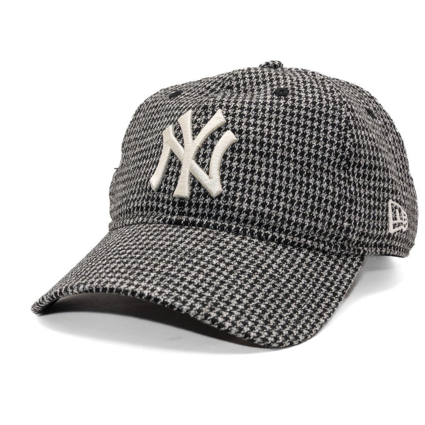 Kapa New Era NY Yankees MLB Houndstooth 9TWENTY Adjustable Hat Črna | 60691222