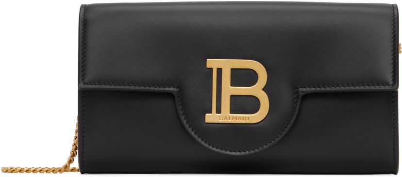 Denarnica Balmain Balmain B-Buzz Leather Wallet on Chain Črna | DN1ON197LAVE
