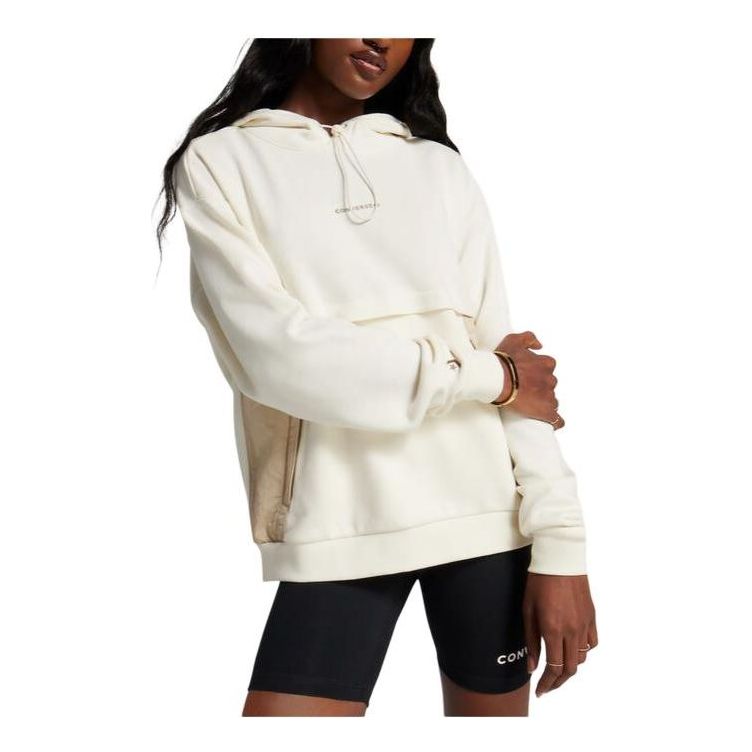 Pulover Converse Converse Wordmark Hoodie Bela | 10026576-A02