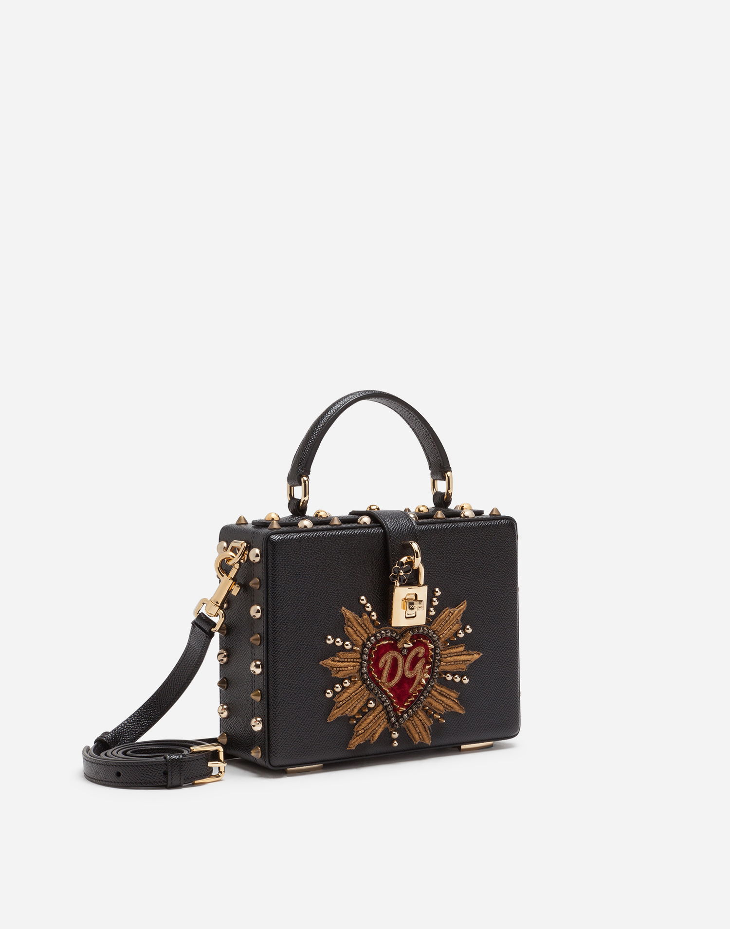 Torbica Dolce & Gabbana Dolce & Gabbana Dolce Box Bag With Patch Heart Črna | BB5970AS11680999, 1