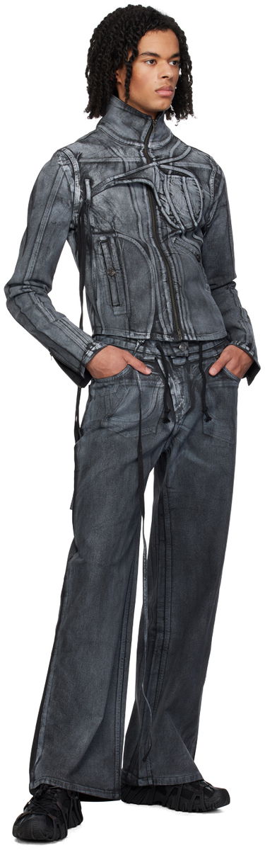 Jakna Ottolinger Ottolinger Fitted Denim Jacket Siva | 1703312, 3