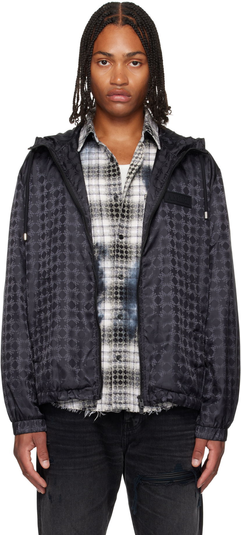 Vetrovka AMIRI AMIRI MA Quad Windbreaker Jacket Črna | AMOULW1039