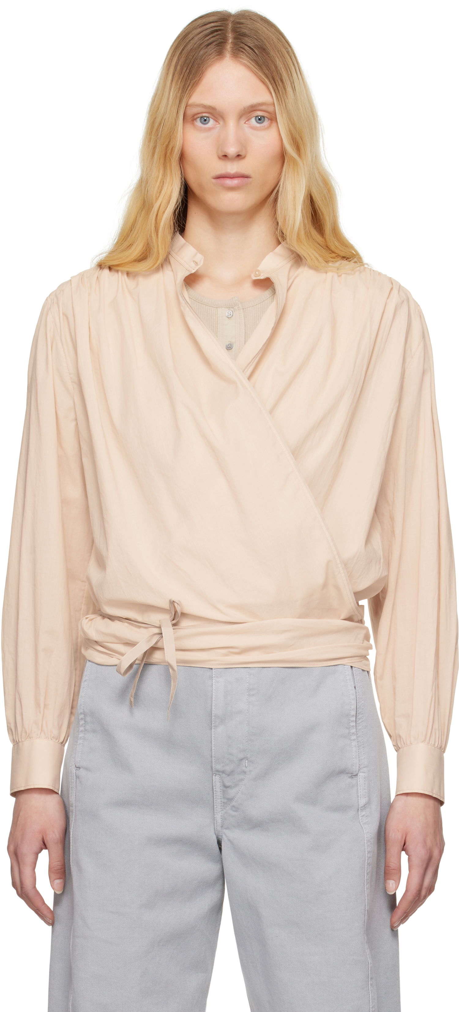 Srajce LEMAIRE Lemaire Wrap Blouse Bež | TO1333 LF1389, 0