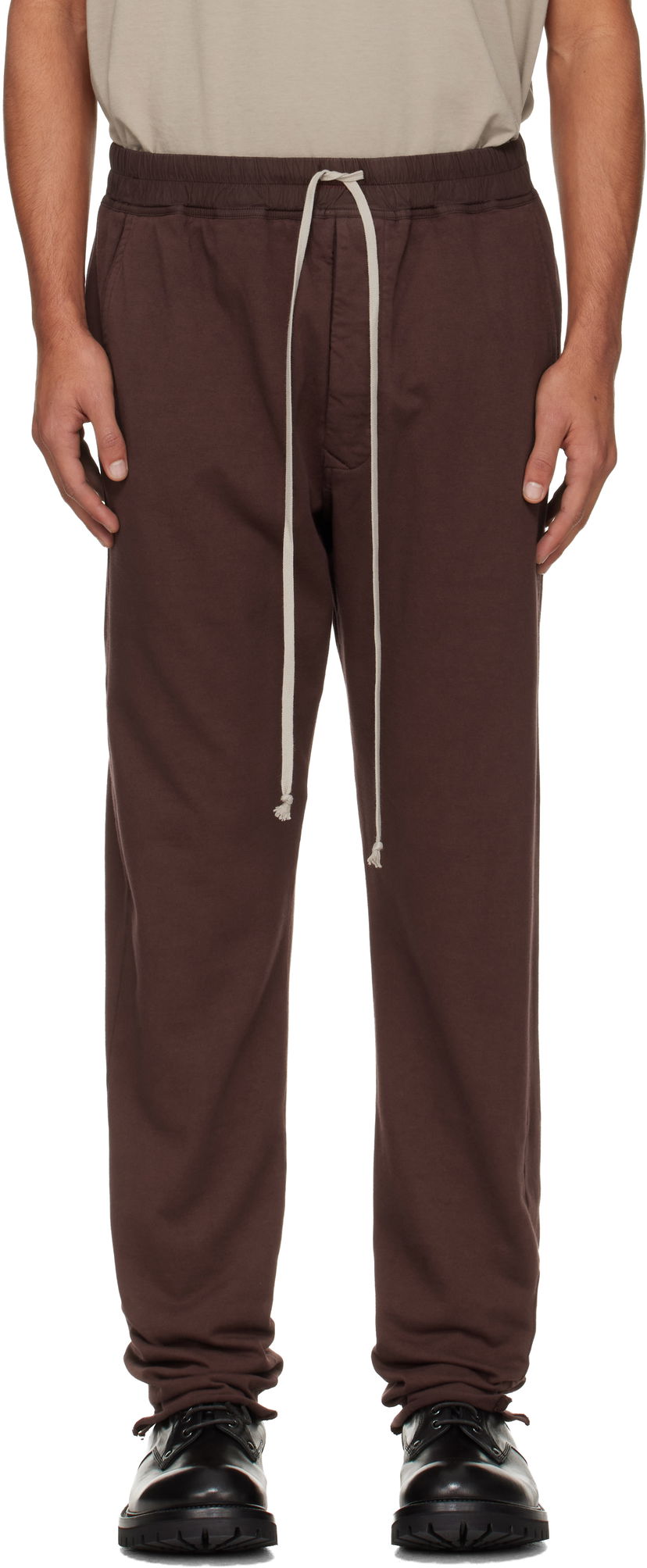 Trenirka Rick Owens Rick Owens DRKSHDW Concordians Berlin Drawstring Sweatpants Rjava | DU02E7392 RIG