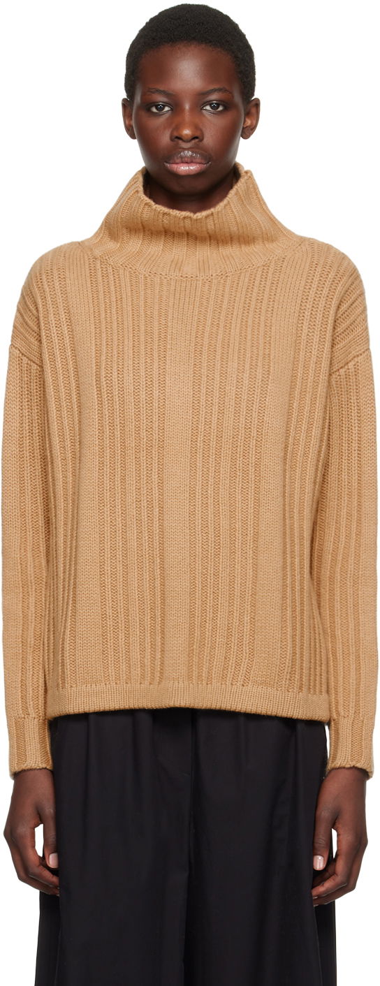 Pleteni pulover Max Mara Max Mara Vitalba Turtleneck Sweater Rjava | 2421366012600 MM12037