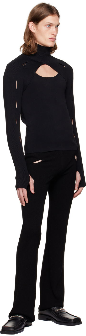 Pleteni pulover Dion Lee Slash Woven Turtleneck Top Črna | C7006F21, 3